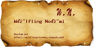 Wölfling Noémi névjegykártya
